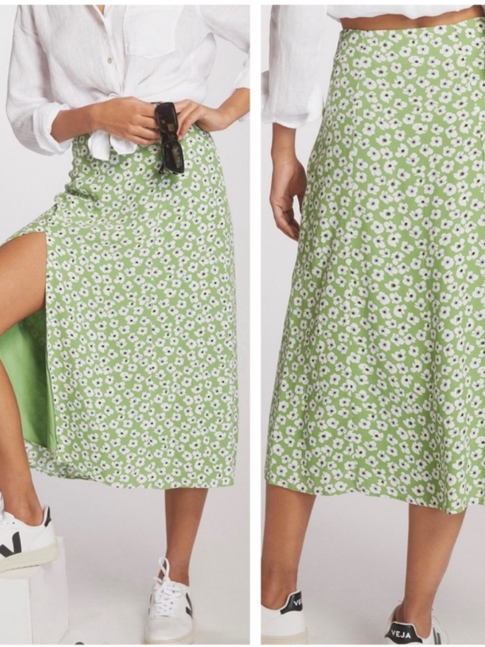 Anthropologie Maeve The Lille Floral Midi Skirt